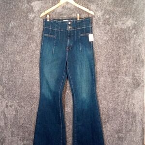 We The Free Jayden Flare Super High Rise Blue 70s Inspired Womens Size 31